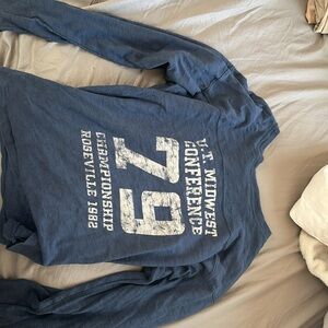 Cute blue long sleeve top for women. Barley worn. Freshly washed. Like new